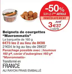 Monoprix Mavrommatis Beignets de courgettes offre