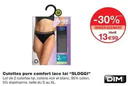 Monoprix SLOGGI Culottes pure comfort lace tai offre