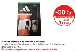 Monoprix Adidas Boxers active flex cotton offre