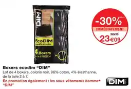 Monoprix DIM Boxers ecodim offre