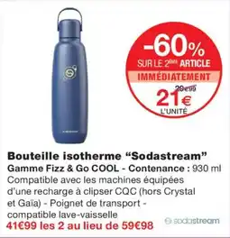 Monoprix Sodastream Bouteille isotherme offre