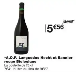 Monoprix Hecht et Bannier A.O.P. Languedoc rouge Biologique offre