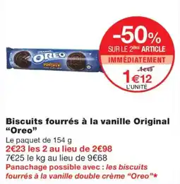 Monoprix OREO Biscuits fourrés à la vanille Original offre