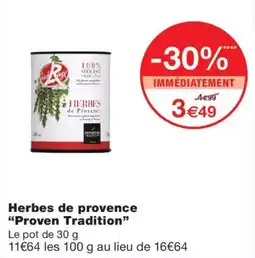 Monoprix Proven Tradition Herbes de provence offre