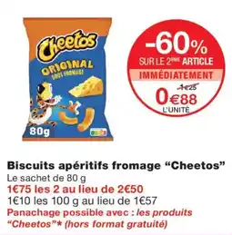 Monoprix Cheetos Biscuits apéritifs fromage offre