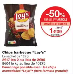 Monoprix Lay's Chips barbecue offre