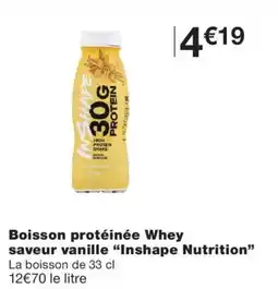 Monoprix Inshape Nutrition Boisson protéinée Whey offre