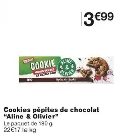 Monoprix Aline & Olivier Cookies pépites de chocolat offre