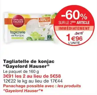 Gayelord Hauser Tagliatelle de konjac