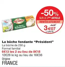 Monoprix Président La Bûche Fondante offre