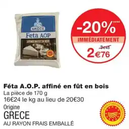 Monoprix GRECE Feta AOP offre