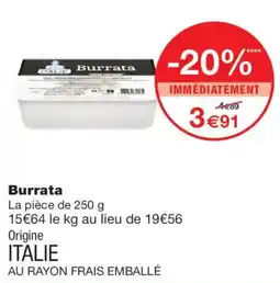 Monoprix Burrata offre