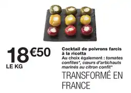 Monoprix Cocktail de poivrons farcis à la ricotta offre