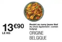Monoprix Poulet au curry jaune thai offre
