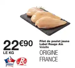 Monoprix Label Rouge Filet de poulet jaune offre