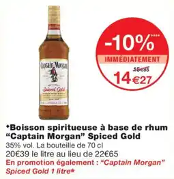 Monoprix Captain Morgan Spiced Gold offre