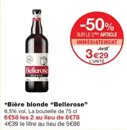 Monoprix Bellerose Bière blonde offre
