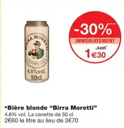 Monoprix Birra Moretti Bière blonde offre
