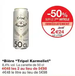 Monoprix Tripel Karmeliet Bière offre