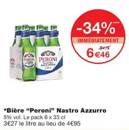 Monoprix Peroni Nastro Azzurro offre
