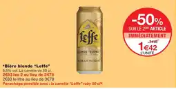 Monoprix Leffe Bière blonde offre