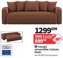 Conforama Noah Canapé convertible 3 places offre