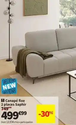 Conforama Saphir Canapé fixe 2 places offre