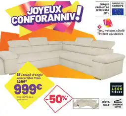 Conforama Yoko Canapé d'angle convertible offre