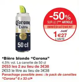 Monoprix Corona Bière blonde offre