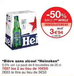 Monoprix Heineken Bière sans alcool offre