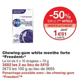 Monoprix Freedent Chewing-gum white menthe forte offre