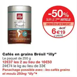 Monoprix illy Cafés en grains Brésil offre