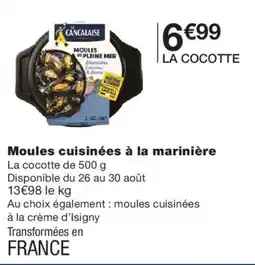 Monoprix LA CANCALAISE Moules cuisinées à la marinière offre