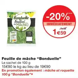 Monoprix Bonduelle Feuilles de Mâche offre