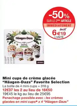 Monoprix Häagen-Dazs Mini cups de crème glacée offre