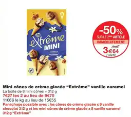 Monoprix Nestlé Mini cônes de crème glacée "Extrême" offre