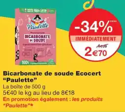 Monoprix Paulette Bicarbonate de soude offre