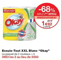 Monoprix Okay Essuie-Tout XXL Blanc offre