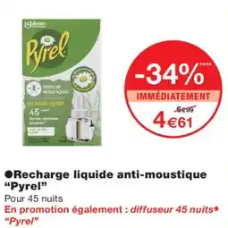 Monoprix Pyrel Recharge liquide anti-moustique offre