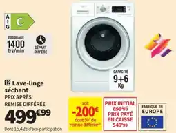 Conforama Lave-linge séchant offre