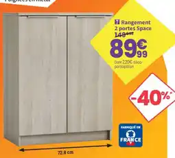 Conforama Space Rangement 2 portes offre