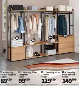 Conforama Coben Dressing 60cm 3 étagères offre