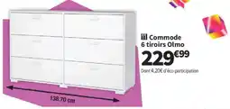 Conforama Olmo Commode 6 tiroirs offre