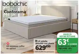 Conforama bobochic Lit adulte Léonie offre
