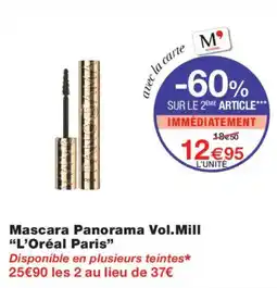 Monoprix L'Oréal Paris Mascara Panorama Vol.Mill offre
