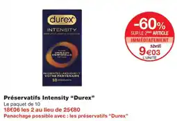 Monoprix Durex Préservatifs Intensity offre