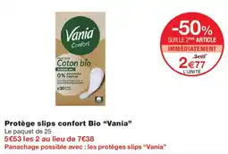 Monoprix Vania Protège slips confort Bio offre