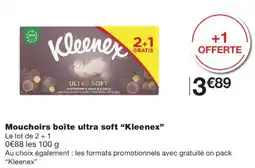 Monoprix Kleenex Mouchoirs boîte ultra soft offre