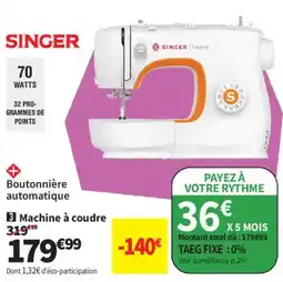 Conforama SINGER Machine à coudre offre