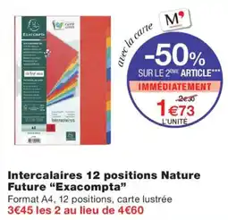 Monoprix Exacompta Intercalaires offre